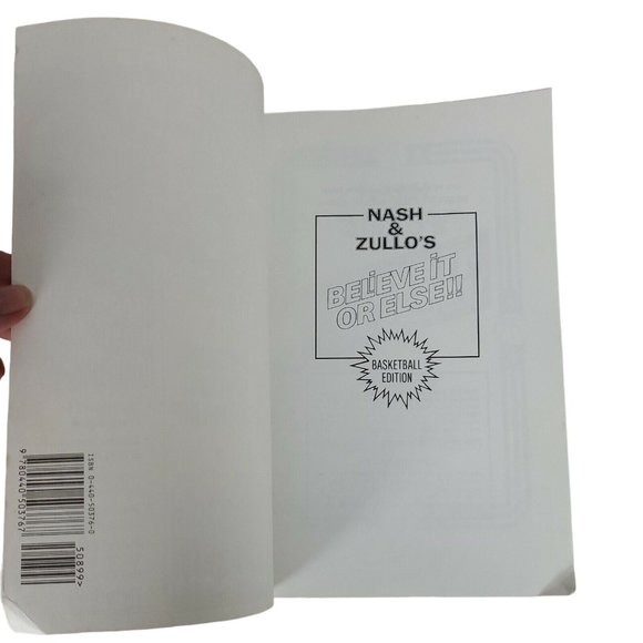 Basketball Edition BELIEVE IT OR ELSE, 1992 BOOK, by Nash & Zullo - Picture 4 of 6